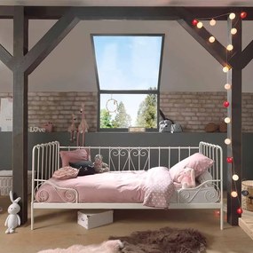 Cama infantil ALICE CAPTAIN Metal 90x200cm + Estrado Branca