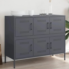 vidaXL Aparador 100,5x39x79 cm aço antracite