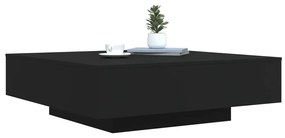 Mesa de centro com luzes LED 100x100x31 cm preto