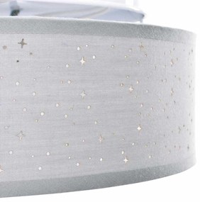 Luzes de Teto com Abajur Estelar Cinza Ø 38 cm Tecido E27