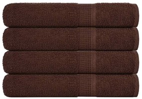 vidaXL Toalhas de sauna 4 pcs FROGN 80x200 cm 100% algodão castanho