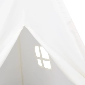 Tenda teepee infantil c/ saco 120x120x150cm pele pêssego branco