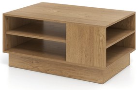 Mesa de centro de madeira com espaço de armazenamento e compartimentos abertos mesa de sala de estar mesa lateral mesa de sofá branca