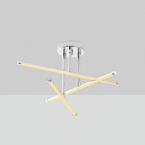Candeeiro de Teto Ledflower – Chrome – 51 cm x 26 cm