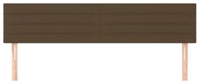 Cabeceira de cama 2 pcs tecido 80x5x78/88 cm castanho