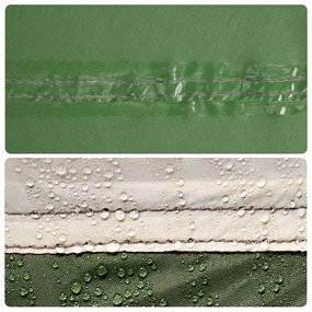 Corta-vento de campismo 490x123 cm impermeável verde