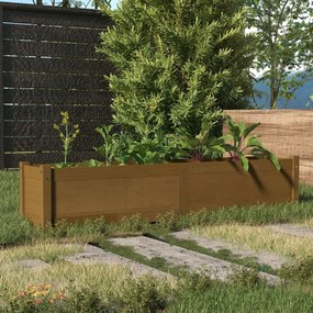 vidaXL Canteiro elevado jardim 150x31x31 cm pinho maciço castanho-mel