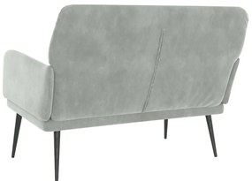 Banco 108x79x79 cm veludo cinzento-claro