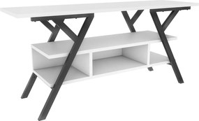 Móvel TV Minerva – Preto e Branco – 120 cm x 35 cm x 55 cm