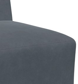 Poltrona sem braços 55 cm veludo verde-escuro