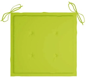 Cadeiras de jardim c/ almofadões 2 pcs madeira de teca maciça
