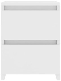 Mesas de cabeceira 2 pcs 30x30x40 cm contraplacado branco