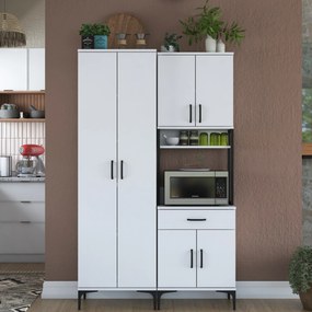 Armário Alto de Cozinha "Stella " - Design Moderno - Branco