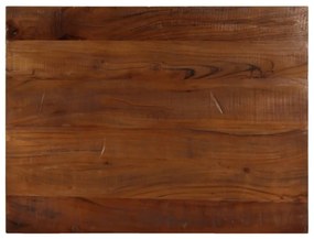 Tampo de mesa retangular 70x50x2,5 cm madeira recuperada maciça