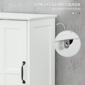 kleankin Coluna de Casa de Banho Móvel Auxiliar de Casa de Banho com 2