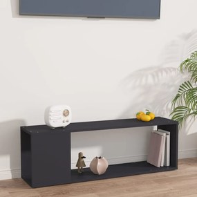 vidaXL Móvel de TV 100x24x32 cm contraplacado cinzento