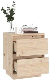 Mesa de cabeceira 40x35x50 cm madeira de pinho maciça