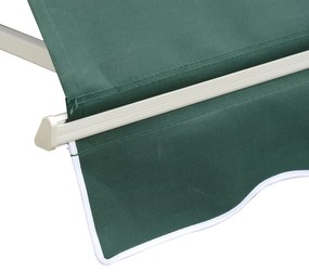 Toldo da janela de  Toldo Manual Alumínio Retrátil para exterior toldo do balcão tela impermeável do poliéster do ângulo ajustável 180x70Cm verde