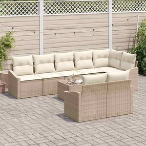 Conjunto de Jantar para o Jardim com 9 Peças e Almofadas em Rattan Sin