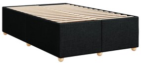 Cama boxspring com colchão 120x190 cm tecido preto