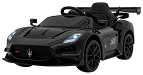 Carro elétrico para Crianças 12V 4 Motores Maserati MC20 GT2, Rodas de EVA, Assento de couro Preto