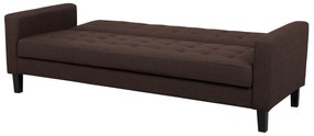 Sofá-cama de tecido castanho VEHKOO Beliani