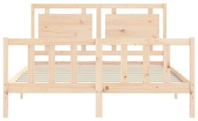 Cama sem colchão 160x200 cm madeira de pinho maciça