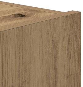 Armário de TV vidaXL com luzes LED Carvalho Artesanal 80x35x31 cm