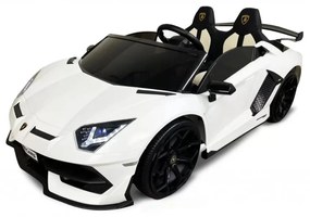 Carro eletrico crianças  Lamborghini Aventador 2 Lugares 24V 2.4G MP4 Branco