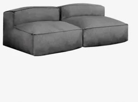 Sofá Modular De 2 Peças Para Jardim Dojans Cinza Granito - Sklum