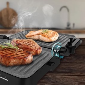 Grelhador elétrico com 2000W Rock'nGrill 2000 Full Open