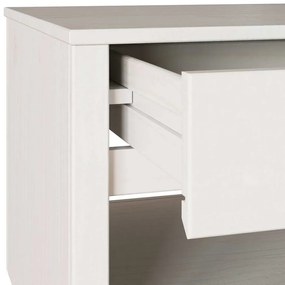 Mesa de Centro vidaXL "DRAMMEN" Branca 99x55x45 cm Madeira Sólida de P