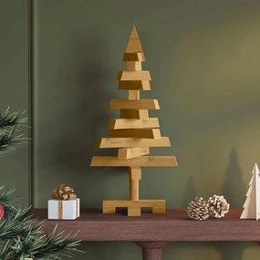 vidaXL Árvores de Natal Castanho 60 cm Madeira de pinho maciça