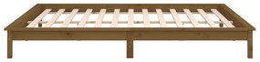 Estrutura cama casal pequena +LEDs 120x190 cm madeira castanho