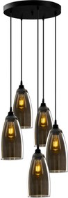 Candeeiro de Teto Smoked – Fumê – 47 x 47 cm