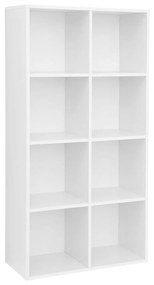 Estante modular com 8 cubos para sala ou escritório | VASAGLE | 65,7 x 30 x 130 cm | branco | LBC24WT.