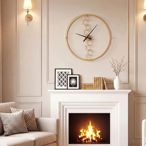 Relógio de parede grande em metal, 68 cm, estilo nórdico, elegante, silencioso, a pilhas, decoração para sala, quarto e cozinha