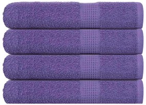 Toalhas 4 pcs 100x200 cm 360 gsm 100% algodão roxo