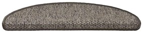 Tapetes escada adesivos aspeto sisal 15 pcs bege/castanho