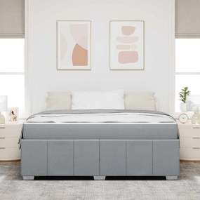Estrutura da Cama Cinzento-claro 180 x 200 cm tecido