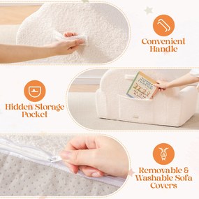 Sofá infantil para crianças Branco