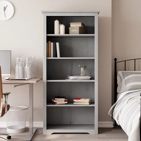 vidaXL Estante BODO 5 prateleiras 82x40x173 cm pinho maciço cinzento