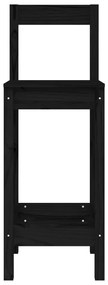 Cadeiras de bar 2 pcs 40x41,5x112 cm pinho maciço preto