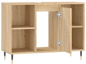 Armário p/ casa banho 80x33x60cm deriv. madeira carvalho sonoma