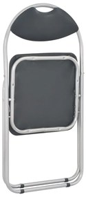 Cadeiras de jantar dobráveis 2 pcs couro artificial preto