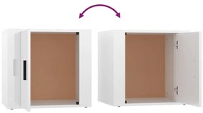 Mesa de cabeceira 50x39x47 cm branco brilhante