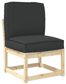 vidaXL Conjunto de Almofadas para Palete 2 pcs Preto 50 x 50 x 12 cm