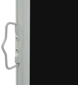 Toldo lateral retrátil para pátio 60x300 cm preto