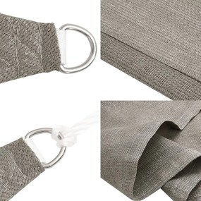 Para-sol estilo vela triangular 160g/m² 5x5x6m PEAD cinza-claro