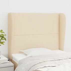 Cabeceira de cama c/ abas tecido 83x23x118/128 cm creme